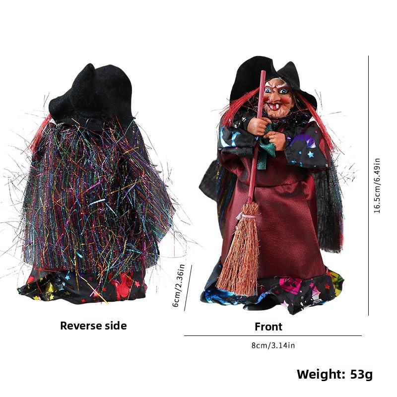 

Подвеска Ведьма на Хэллоуин для потолка дома с привидениями, украшение на Хэллоуин, сценическая композиция, подвесная ведьма Black cape