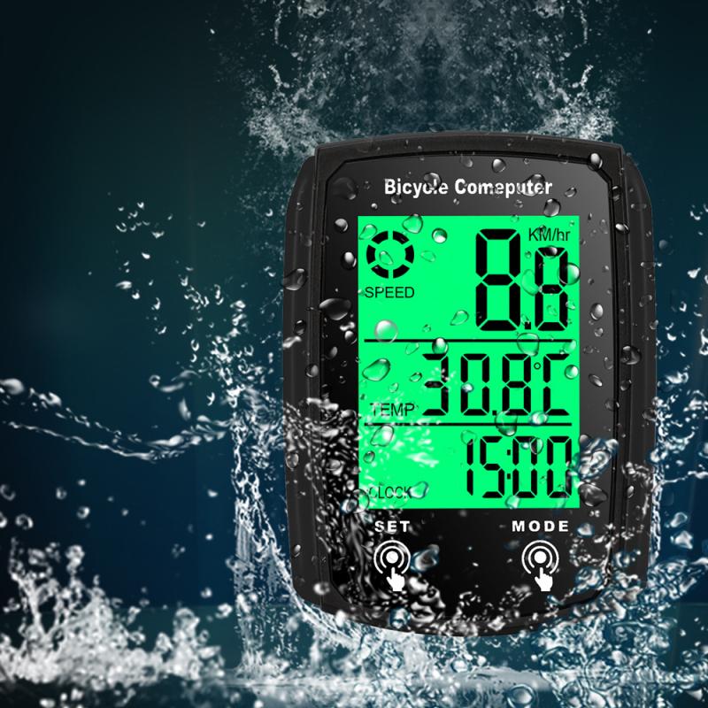 Fahrradcomputer LED Digital Kabelgebundener Fahrradcomputer Tachometer Touchscreen Fahrrad Geschwindigkeitsmesser Kilometerzähler mit Hintergrundbeleuchtung Fahrradzubehör