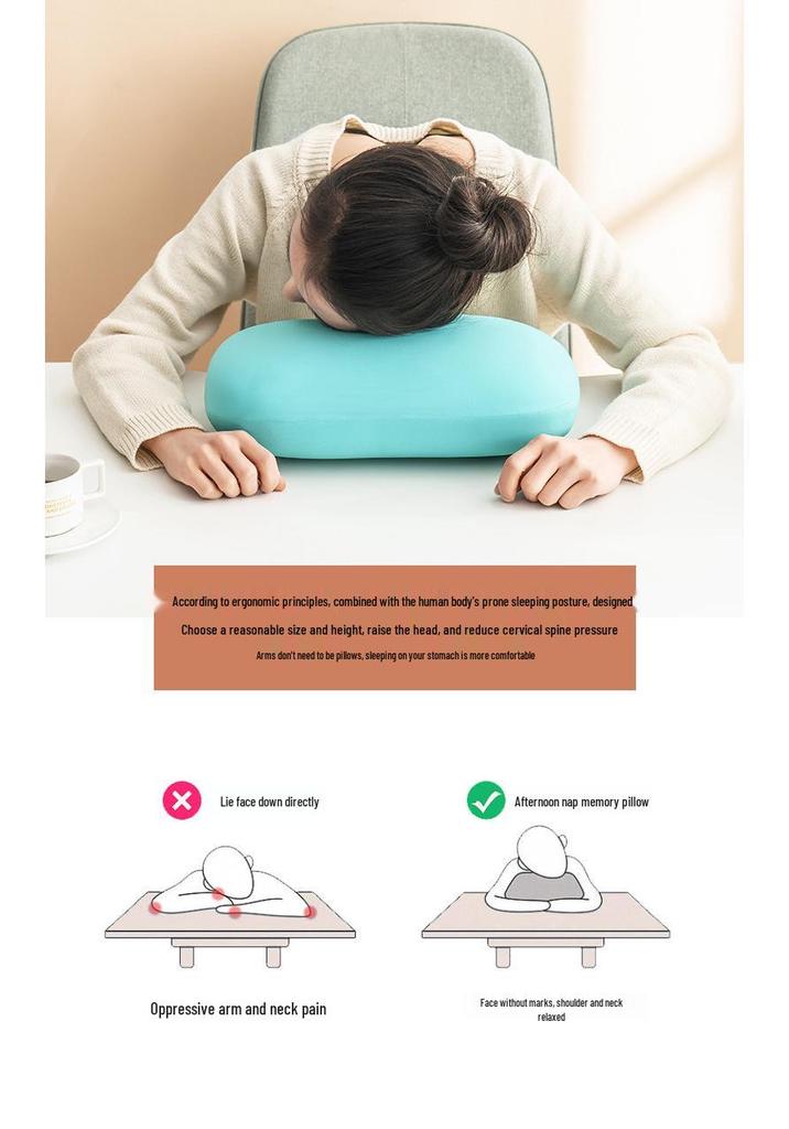 Portable Memory Foam Nap Pillow for Adults and Kids