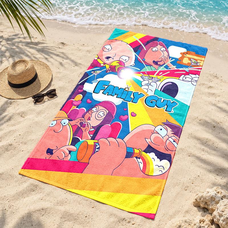 Family Guy Microfiber Beach Towel Quick Dry Sand Free Lightweight Beach Towels for Travel Swimming Camping