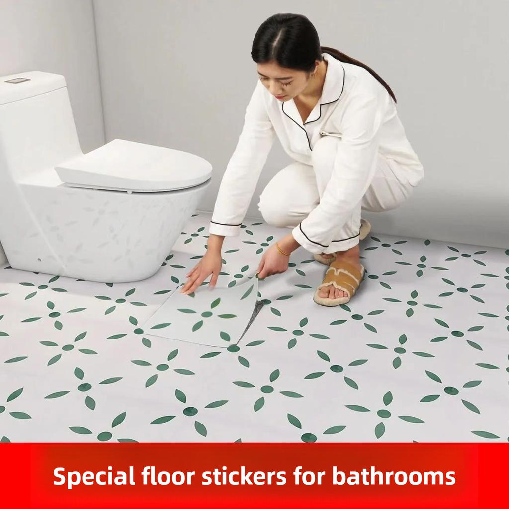 30.48x30.48cm PVC Waterproof Self-Adhesive Floor Tile, SPC Vinyl Peel and Stick for Bathroom Balcony Kitchen, Easy DIY Home