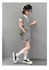 Girls' Trendy Striped POLO Shirt & Shorts Set - Casual Summer Style