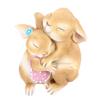 Garden Rabbit Statue Fadeless Resin Bunny Ornament Adorable Exquisite Animal Figurine for Lawn Yard Patio