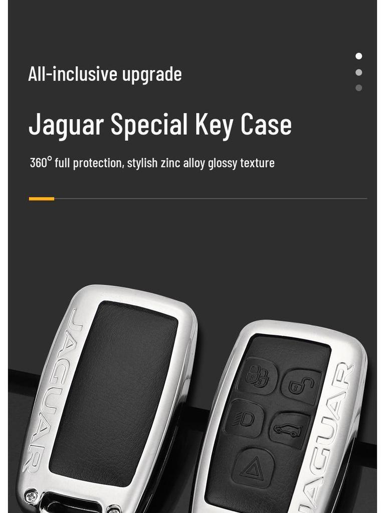 Jaguar Key Case: Compatible with XEL, XFL, F-Pace, XJL, XF, XE, F-Type 2022 Models – Luxury Shell Buckle Bag