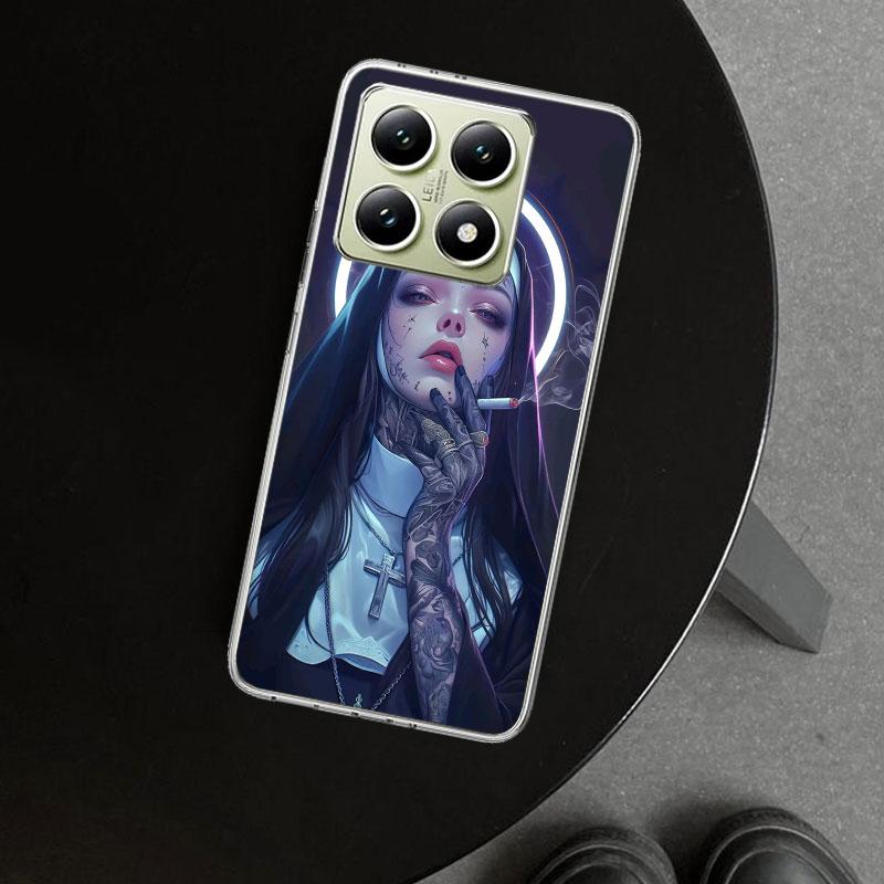 Dark Demon Nun Phone Case Cover for Xiaomi Redmi Note 15 14 13 12 11 Pro Plus 14S 12S 11S 11T 11E 10S 10 Customized Fundas Redmi