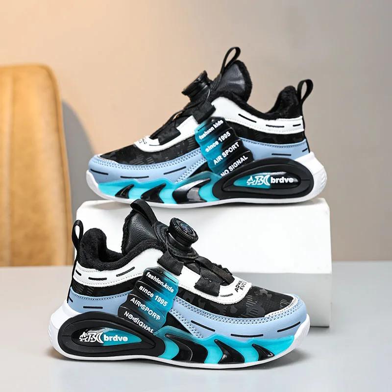 Children Shoes Winter Cotton Sneakers for Kids Waterproof PU Leather Sports Shoes Boys Girls Casual Shoes 2024 New Trend Sneaker