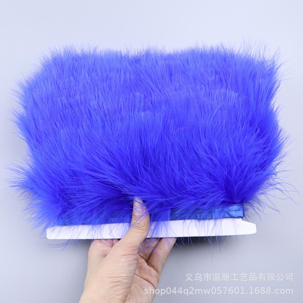Encryption 8-10Cm Vascular Flannel Edge Clothing Accessories Material Colored Turkey Fluff Skirt Headdress