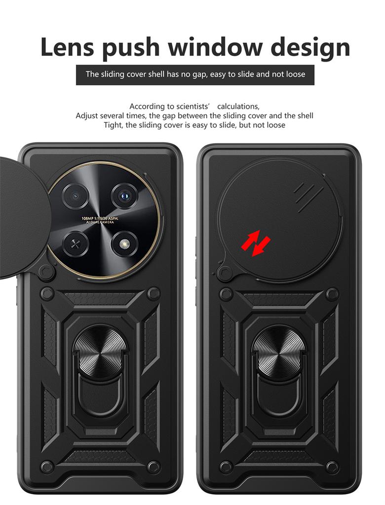 Nova12i 4G Armor Shockproof Back Cover For Huawei Nova 12i 4G Magnetic Ring Holder Coque On Hauwei nova12i nova 12 i i12 4G