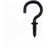 125 Pcs Screw Ceiling Hooks - Black Screw Cup Hooks 3/4 Inch