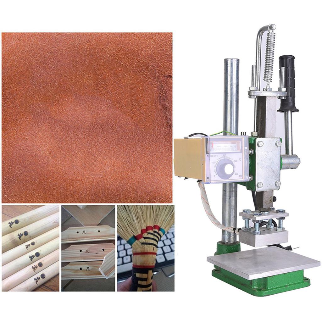 Hot Foil Stamping Machine Portable Leather Craft Pressing Manual Heat Press ToolM EU Plug 220V