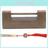 Spacing 44cm Vintage Lock Decorative Key Antique Brass Chinese Padlock For Small Wooden Box