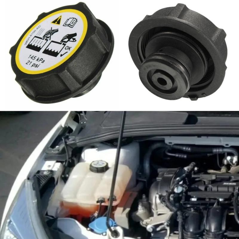 1pc Car Coolant Tank Cover, Expansion Kettle Cap for Engine Radiator, Antifreeze Water Tank Lid, Fits for Ford Focus Galaxy Grand Kuga Mondeo Fiesta