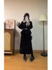 2025 Winter Women's Plus Size Slimming Fur Collar Jacket & Belted Skirt Set