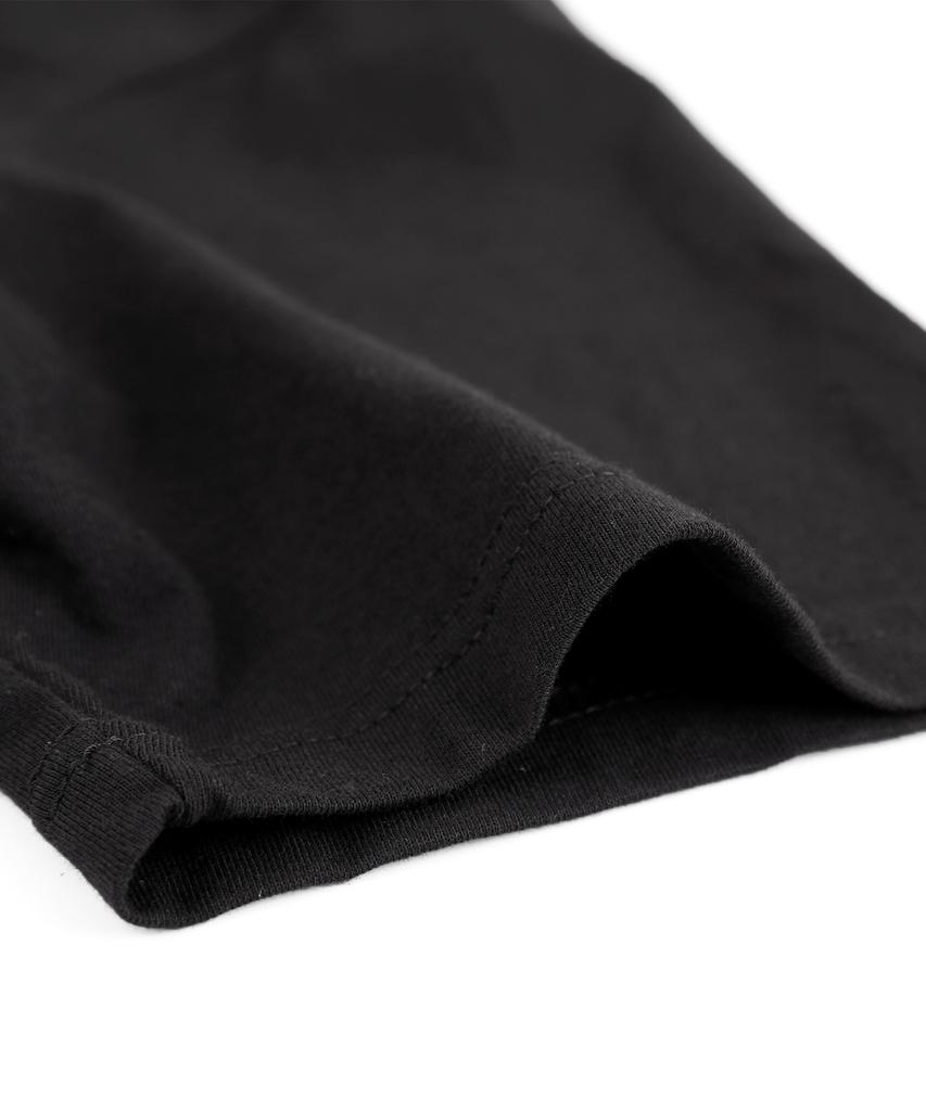 HARRISON Standard Plain Round Short Sleeve T-Shirt Ha-1030 Har1002 Black