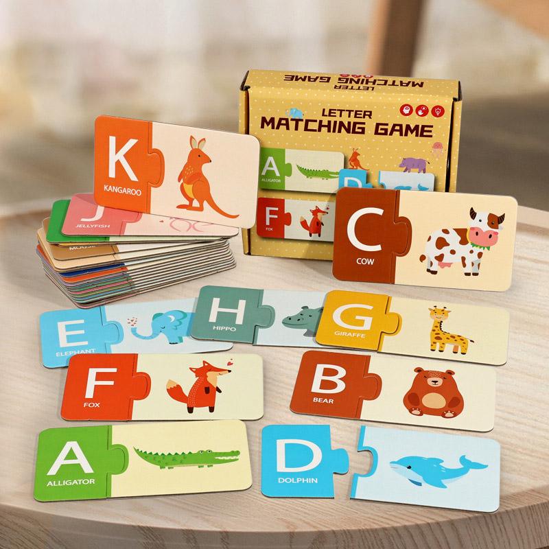 Paper Number Matching Puzzle English Letter Cognitive 1-20 Digital Enlightenment Math Educational Toys For Children