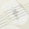 5Pcs/Set Butterfly Bowknot Heart Crystal Pendant Necklaces Set For Women Simple Silver Color Necklaces Fashion Birthday Jewelry