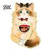 Cat Lover Brooch Cartoon Red Wine Brooch, Enamel Kitten Lapel Backpacks Pin Pin, Jackets Clothes Decorative Accessory for Women Men