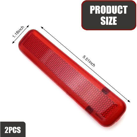 Rear Left Driver and Right Passenger Side Door Interior Panel Reflector, Cover Warning Light Floodlight Cover, OEM #15183155 15183156 Accessory,