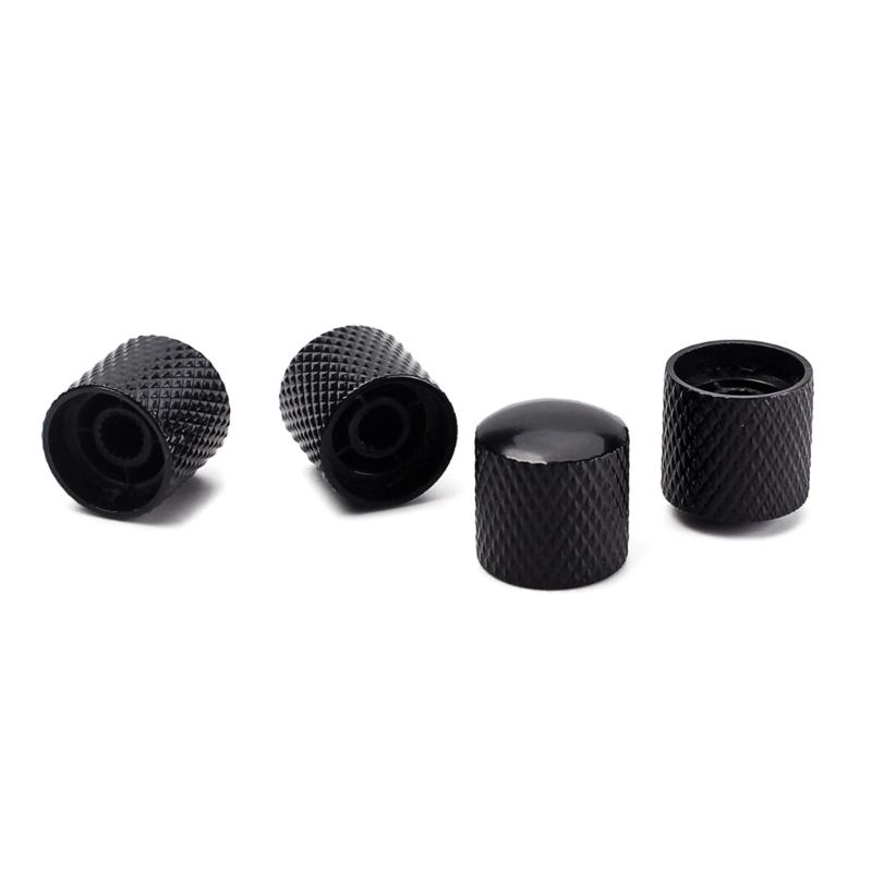 4Pcs Guitar Knobs Tops Hat Knobs Guitar Speed Control Knobs Metal Volume Tone Control Knobs Fits 6mm/0.24" Rotary Shaft