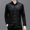 Autumn Men's Business Casual Striped Long Sleeve Men's