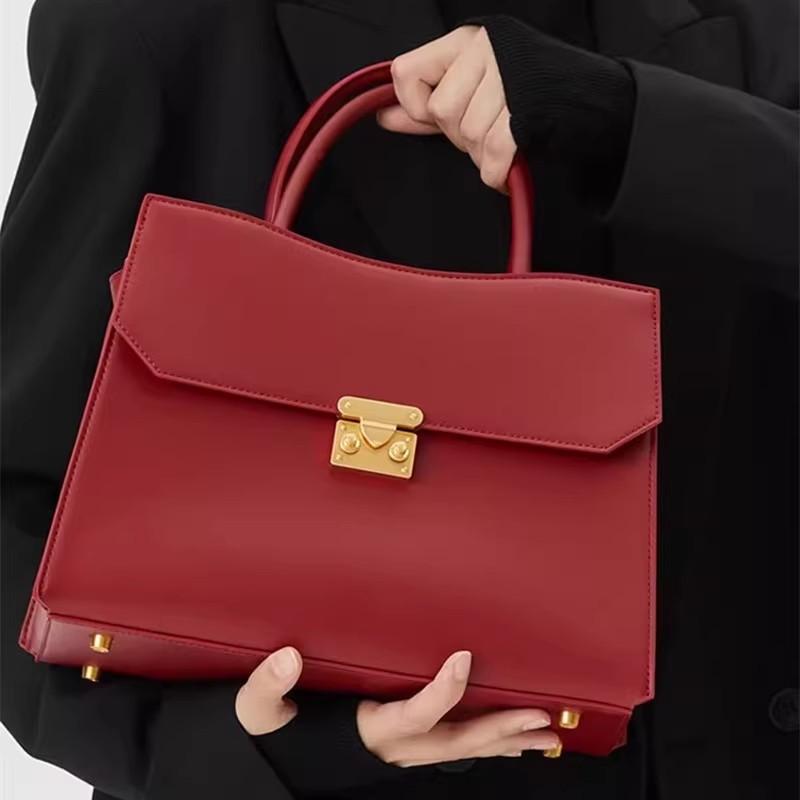 Red Handbag, Women's Light Luxury Brand, High-end Wedding Bag, Women's Bride's Grand Wedding Bag, Mother's Bag, Crossbody Handbag