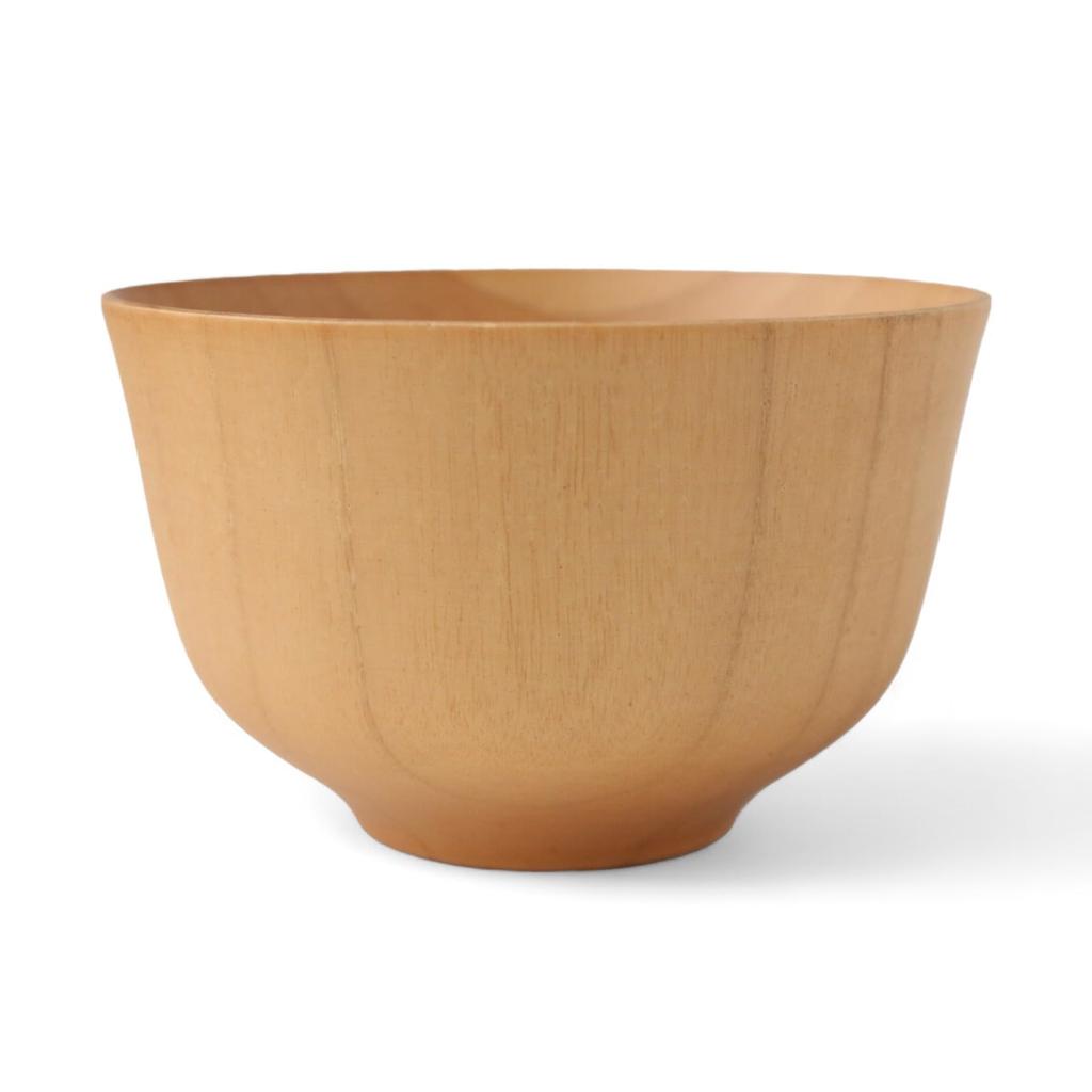 Miso Soup Bowl Wooden Modern Haban Natural X Current Model J-kitchens 11.5cm 6.6cm