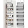 Organizador Criusia para Porta, Armazenamento Suspenso Resistente com 6 Prateleiras e 13 Bolsos de Rede, Capacidade de 55lbs, Armazenamento Atrás da Porta para Quarto de Bebê, Banheiro