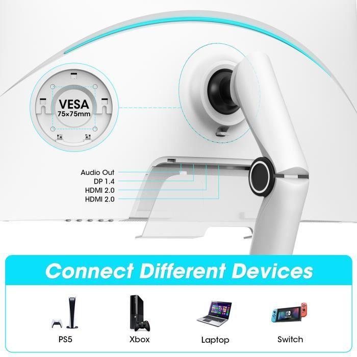 Ecran PC Gaming - KOORUI GN10 - 27" QHD - Dalle VA Mini LED - 240 Hz - 1 Ms - 2xHDMI 2.1,1xDisplayPort1.4