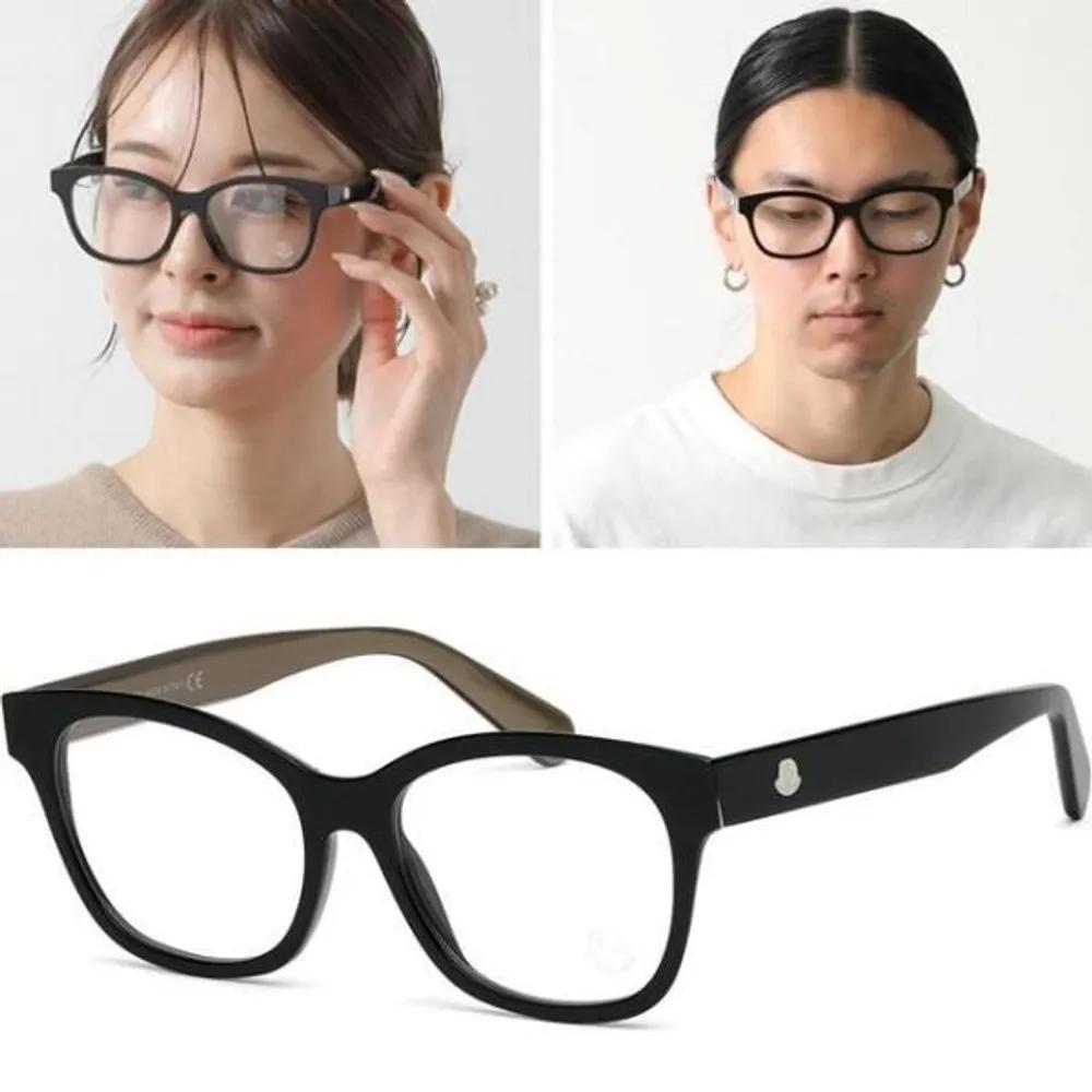 Moncler ML5133 Large Size Black Square Horn-rimmed Oversized Fashion Eyeglasses ML5133-001