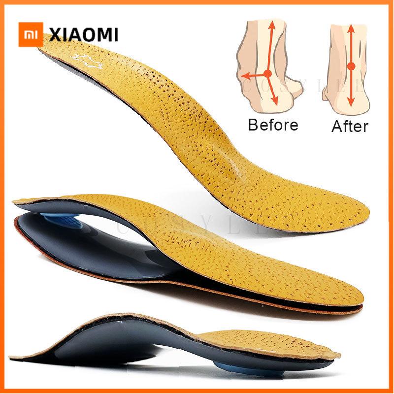 Xiaomi Orthotic Insole For Flat Feet Arch Support Orthopedic Leather Shoes Sole For Men Women O/X Leg Corrected Insoles