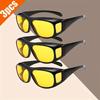 3pcs Neutral Glasses, Optical High-definition Night Driving Surround Anti Glare Glasses, Suitable for Both Men and Women