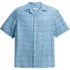 All Over Print Polo Short Sleeve Shirt Men Shirts Light-Blue CY559-LBL