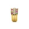 Bague - LUXENTER - Ulethel - Or jaune 18 carats - Zirconium multicolore - Largeur 11 mm