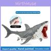 Marine Life Animal Model Large White Shark Toy With Biting Mouth For Aquarium Display