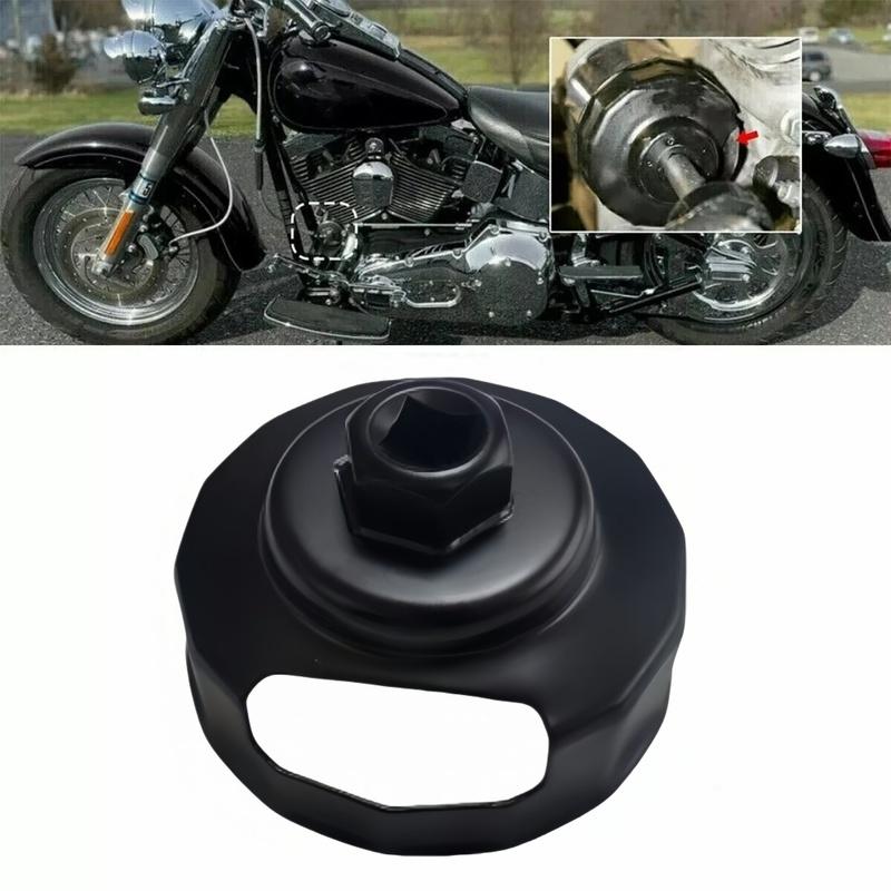 76mm Motorcycle Oil Filter Removal Tool Socket with 14 Flutes for Accurate Engagement and Controlled Filter Cap Disassembly