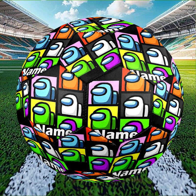 Custom Name Personalized Among Us Print Size 5 Soccer Ball Training & Match Football, for Team, Kicking, Gift for Football