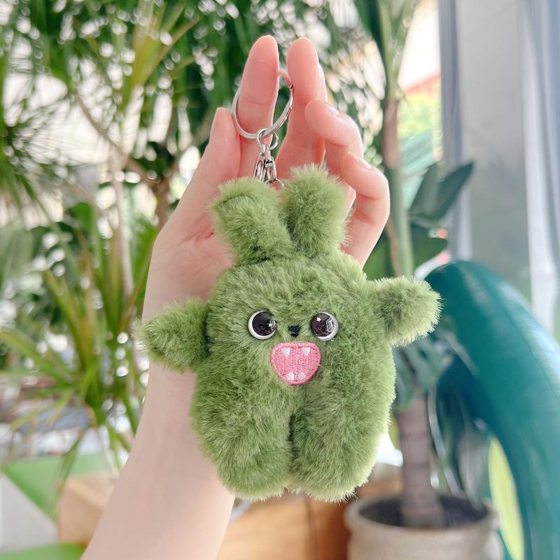 Non-Toxic Cute Mouse Plush Pendant Children School Bag Small Doll Accessories Children Heart Keychain Little Snow Monster Creative Plush Toy