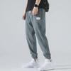 Men's 2024 Summer Ice Silk Loose Harem Pants - Korean Style, Lightweight, Casual, Large Size.