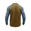 Men's Spring Autumn Henry Collar Tshirt Fashion Contrast Long Sleeve T-Shirt Casual Long Sleeve Tees Tops