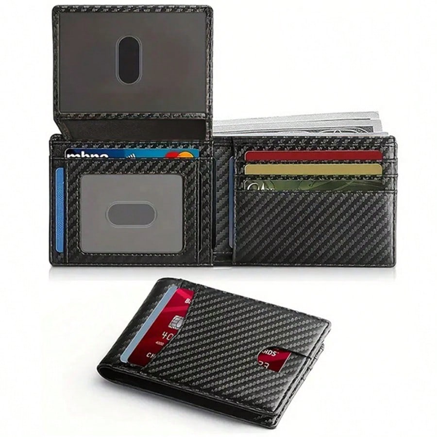 Portefeuille Homme Porte-cartes Portefeuille Portefeuille Grande Capacité Black multicolore