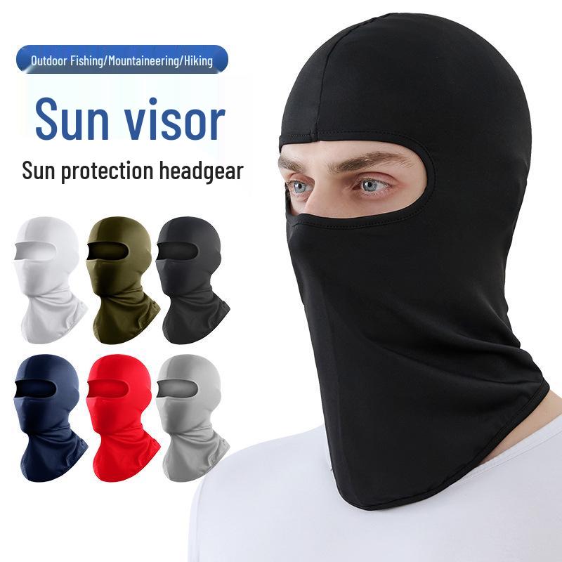 Maschera da Equitazione in Seta di Latte Antivento Antipolvere Protezione Solare per Casco o Campo da Gioco CS