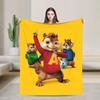 A-Alvin and the Chipmunks Flannel Throw Blankets Movie Blanket for Bed Bedroom Super Soft Bed Rug,