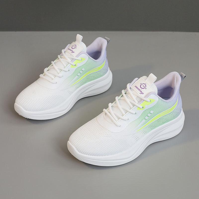 Autumn new youth fashion breathable sports women's shoes casual fashion soft sole comfortable gradual change color sports women's shoes