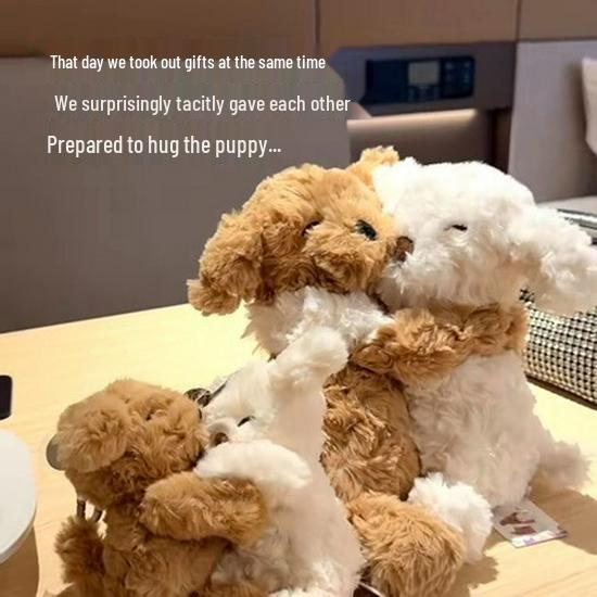 

Lavender Hug Puppy Plush Bear Doll - Cute Gift for Birthdays & Couples 25cm