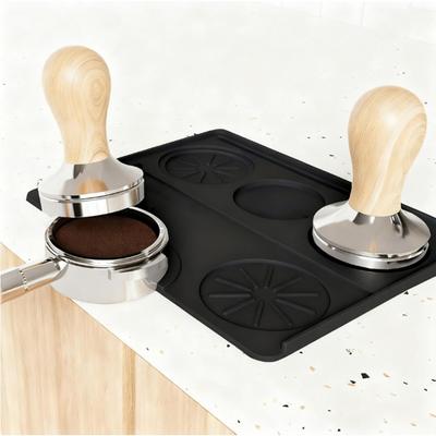 Kaffee-Tamper-Matte Silikon-Siebträgermatte für Espressomaschinen-Zubehör Wasserdicht Hitzebeständig Leicht zu reinigen Rutschfest