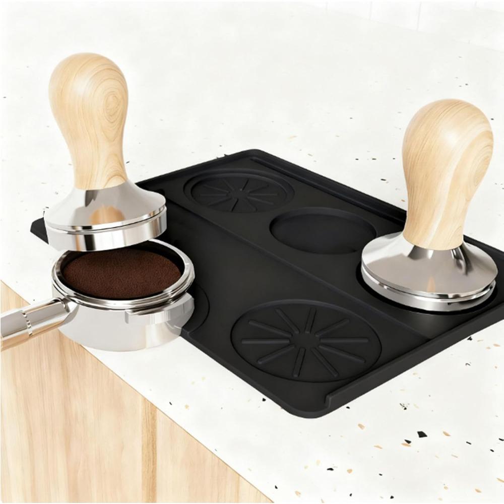 Coffee Tamper Mat Silicone Portafilter Mat for Espresso Machine Acceessories Waterproof Heat Resistant Easy to Clean Nonslip