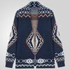 Cardigan casual da uomo, di media lunghezza, con collo a scialle vintage, a maniche lunghe, lavorato a maglia, con bottoni, maglione spesso invernale, in maglia, per uomo