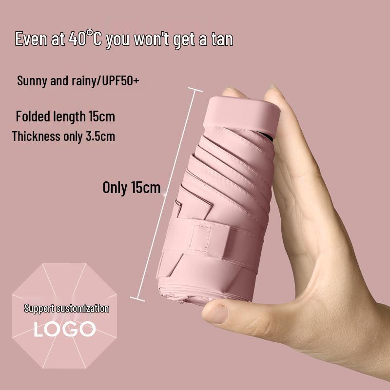 Compact Dual-Use UPF Anti-UV Magic Strap Card Umbrella