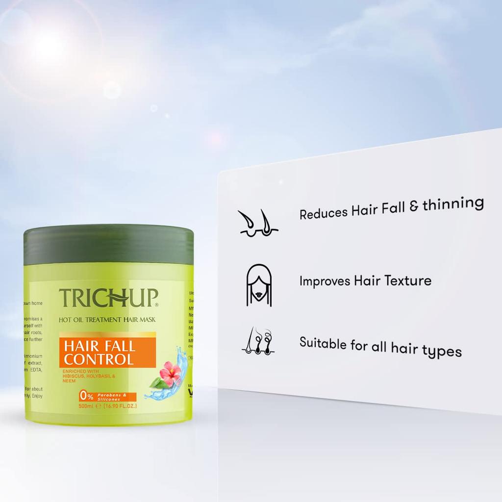 Trichup Haarfallkontrolle Heißölbehandlung Hibiskus Haarmaske 500 ml, 1 Stück
