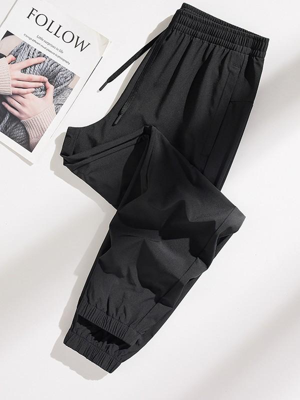 Unisex Plus Size Quick-Dry Elastic Joggers - Summer Outdoor Casual Sports Pants